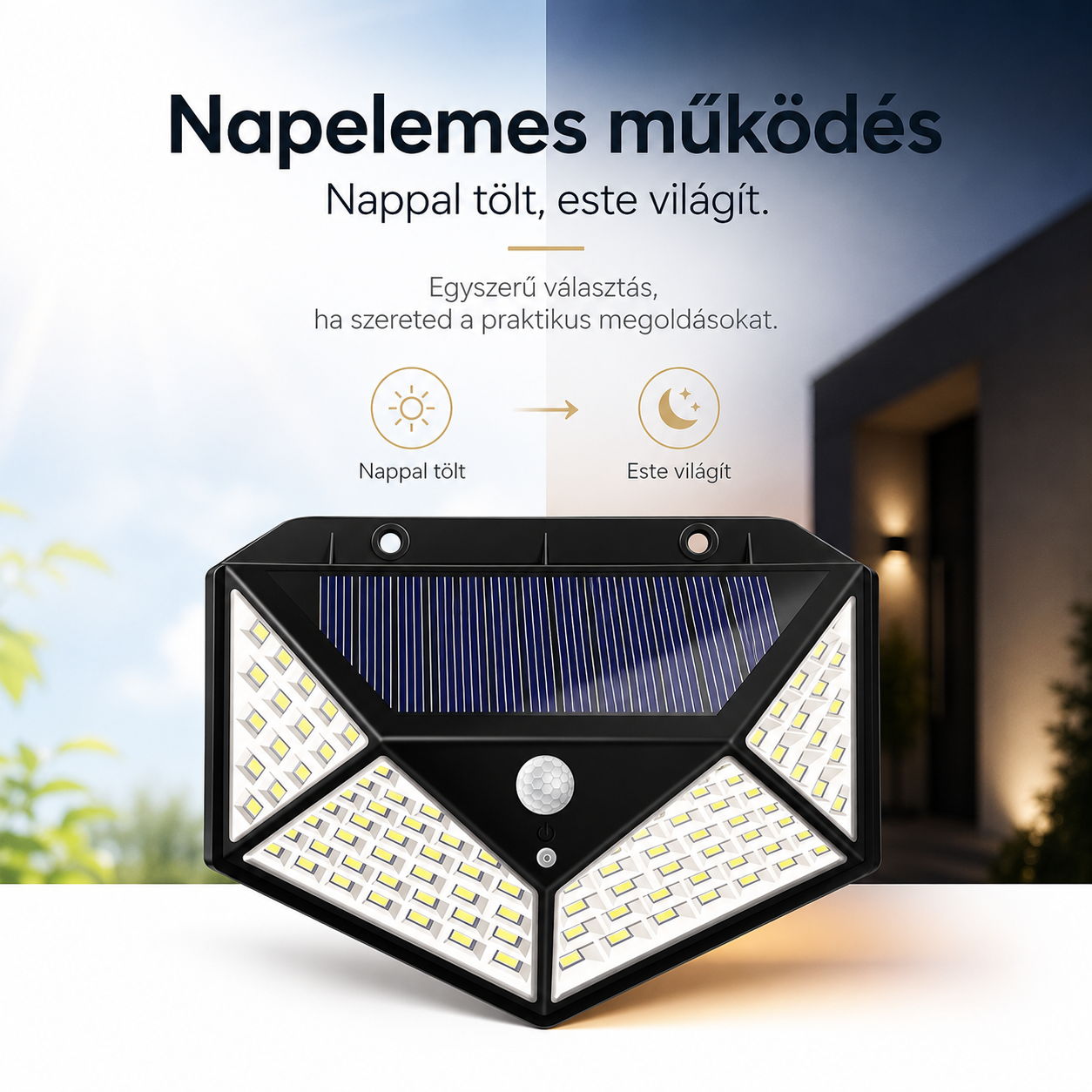 Napelemes Mozgásérzékelős Lámpa - Image 6