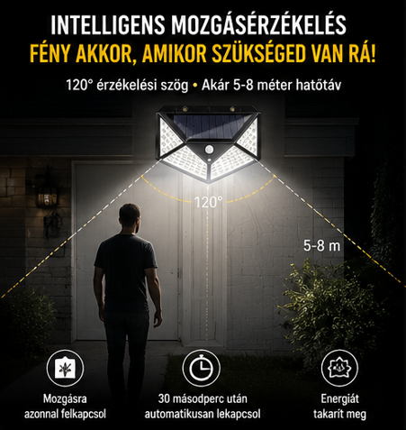Napelemes Mozgásérzékelős Lámpa - Image 5