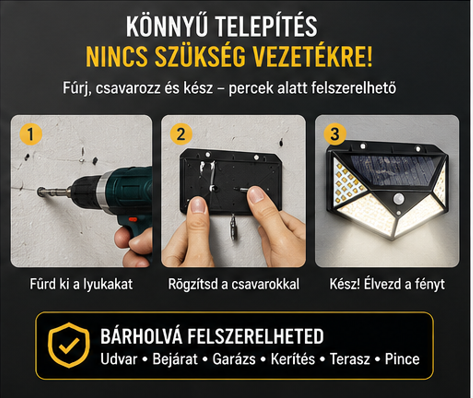 Napelemes Mozgásérzékelős Lámpa - Image 7