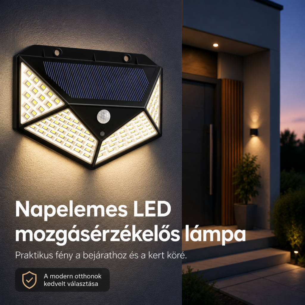 Napelemes Mozgásérzékelős Lámpa
