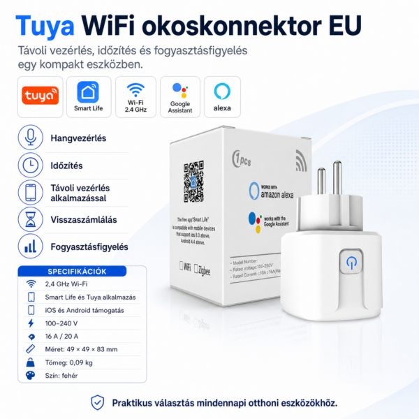 Okos konnektor fogyasztásmérővel
